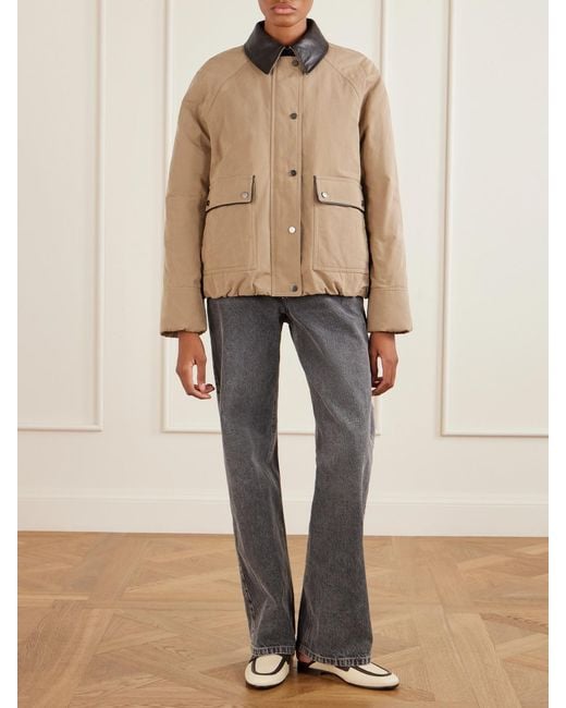 Brunello Cucinelli Gray Cotton Mid-Rise Wide-Leg Jeans