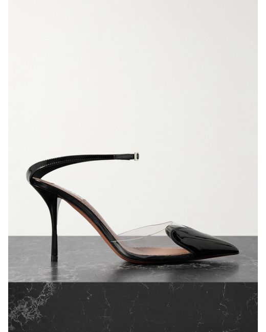 Alaïa Black Cœur 90 Pu And Patent-Leather Pumps