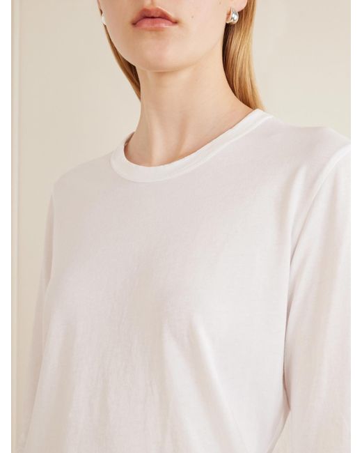 James Perse White Cotton-Jersey T-Shirt