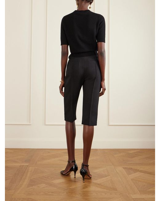 Chloé Black Embellished Ribbed Wool And Cashmere-Blend Sweater