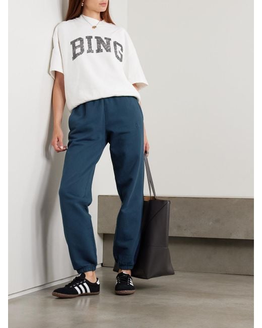Pantalon De Survêtement En Jersey De Coton Karter Anine Bing en coloris Blue
