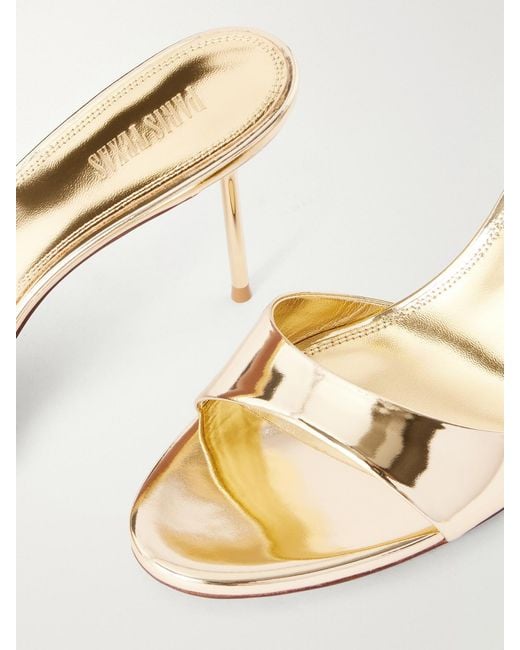 Paris Texas Natural Lidia 70 Metallic Leather Sandals