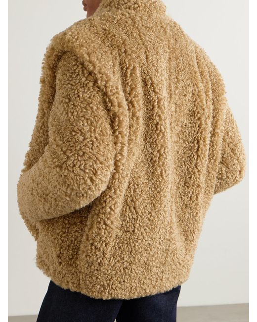 Isabel Marant Natural Avalia Fleece Coat