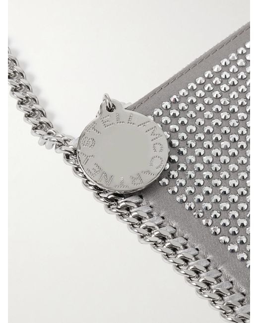 Sac Porté Épaule En Satin À Ornements Falabella Stella McCartney en coloris Gray