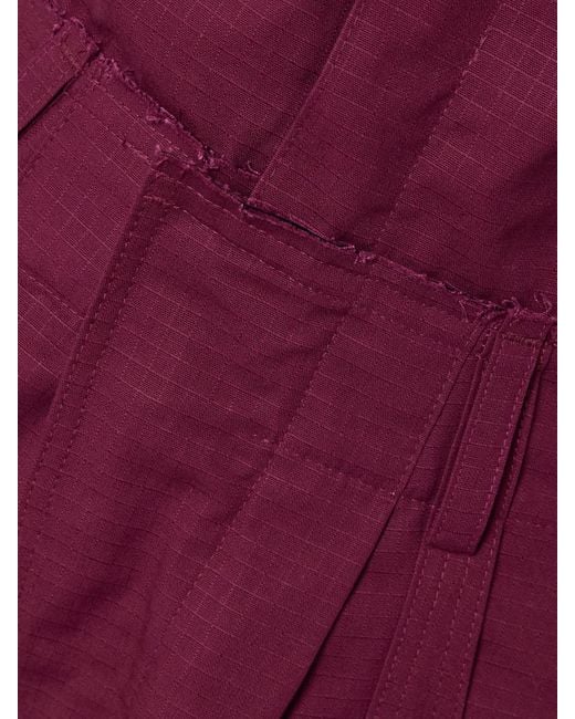 Rivet Utility Purple New Yorker Cropped Cotton-Ripstop Jumpsuit