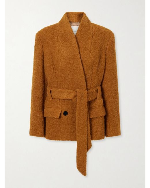 Isabel Marant Brown Syndra Belted Bouclé Jacket