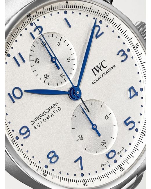 Iwc Gray Portugieser Automatic Chronograph 41Mm Stainless Steel Watch