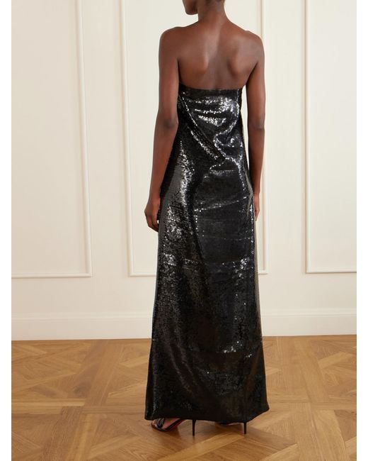 ‎Dima Ayad Blue Sequined Organza Gown