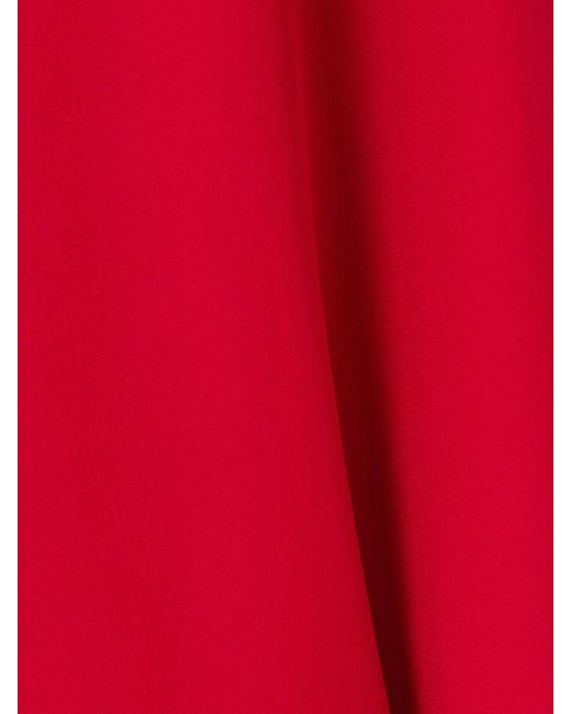ANDRES OTALORA Red Kali Chiffon Wide-Leg Pants