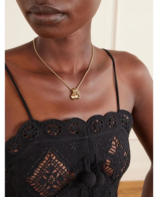 Roxanne Assoulin Natural The Itsy Bitsy Initial-Tone Sapphire Necklace