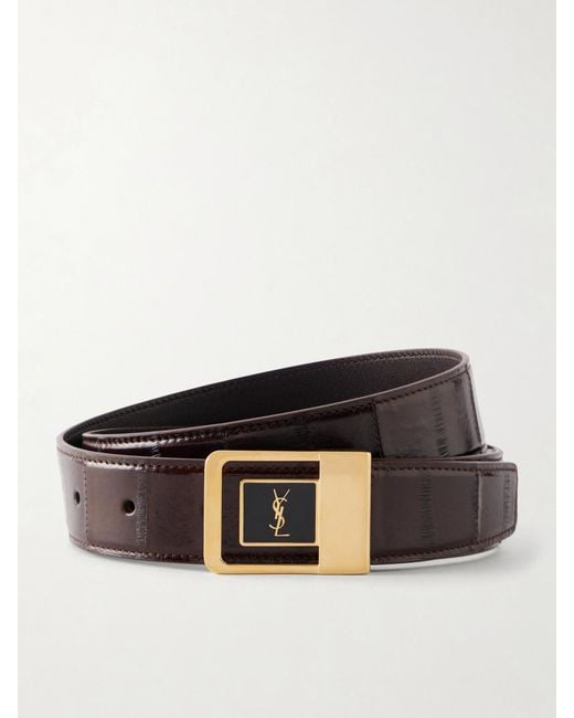 Saint Laurent Brown Le 66 Eel Belt