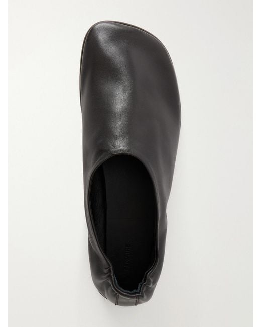 Lemaire Brown Glove Leather Slip-Ons
