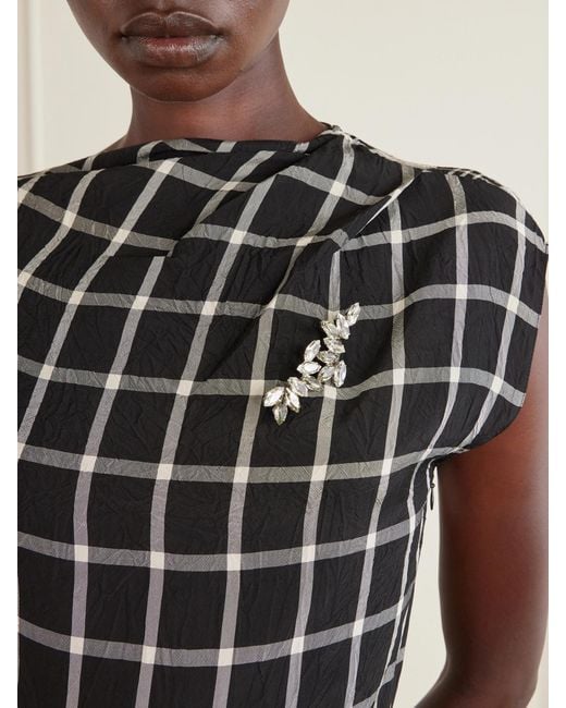 Erdem White Tone Crystal Brooch
