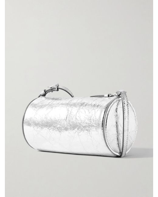 Proenza Schouler Silo Metallic Crinkled-Leather Shoulder Bag