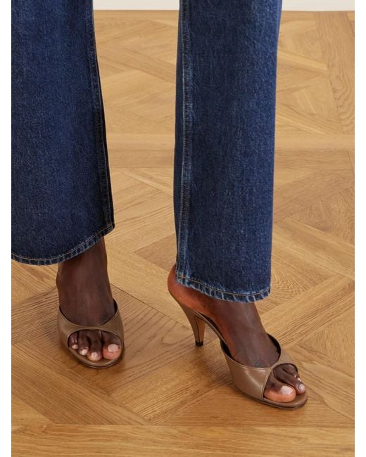 Jude Natural Haze Leather Mules