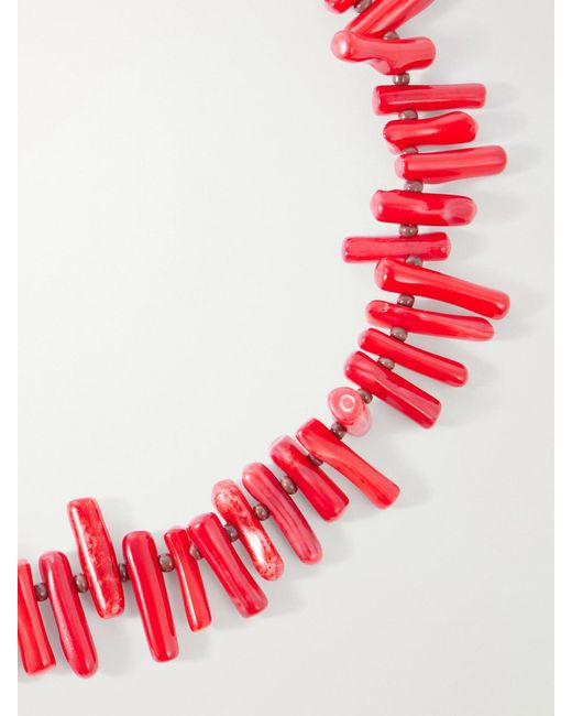 Roxanne Assoulin Red The Coral Branch Beaded Bracelet