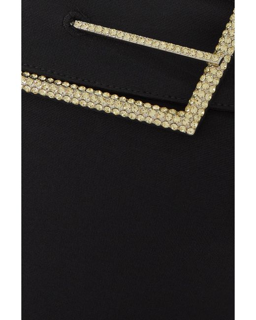 16Arlington Black Althenea Strapless Embellished Stretch-crepe Mini Dress