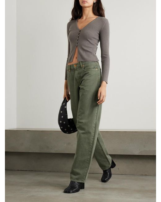arch4 Gray New Cami Ribbed Cashmere Cardigan