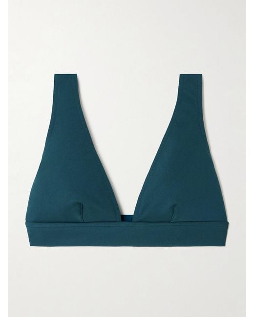 Eres Blue Les Essentiels Chrome Triangle Bikini Top