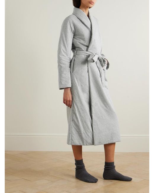 Skin Gray Oasis Organic Cotton-Jersey Robe