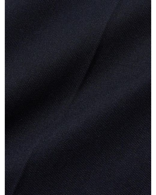 Jil Sander Blue Wool-Gabardine Straight-Leg Pants