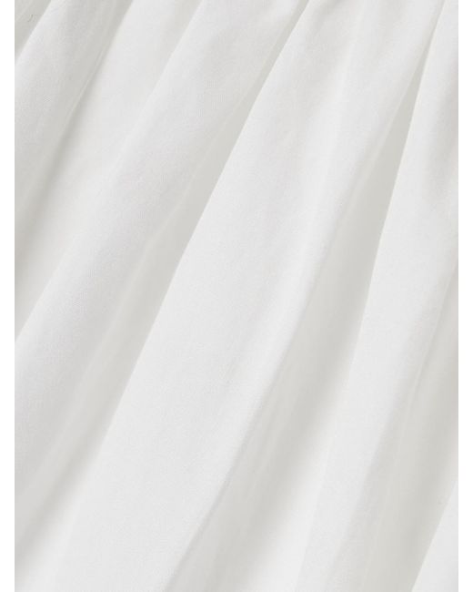 Suzie Kondi White Foosta Cotton-Poplin Mini Skirt