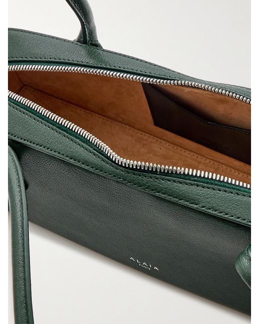 Alaïa Green Le Teckel Mittelgroße Schultertasche Aus Strukturiertem Leder