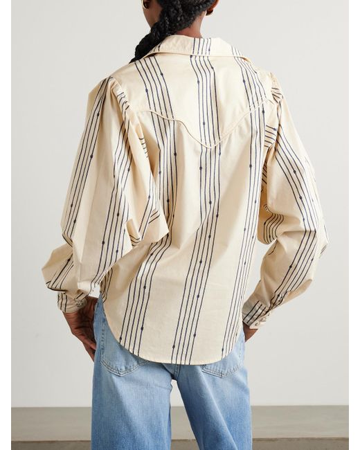 Johanna Ortiz Natural Cabos Sueltos Printed Cotton-Poplin Shirt