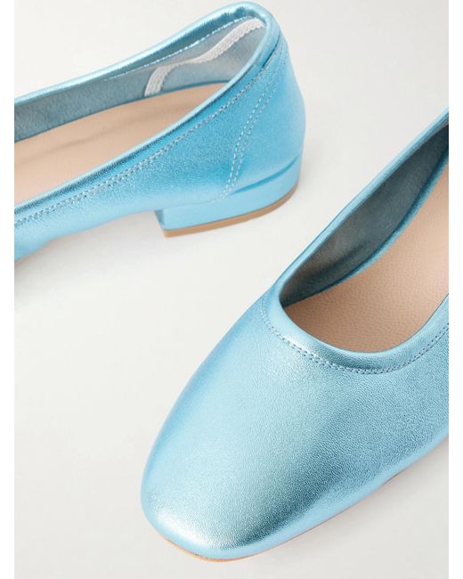Maryam Nassir Zadeh Blue 20 Serafina Leather Ballet Flats