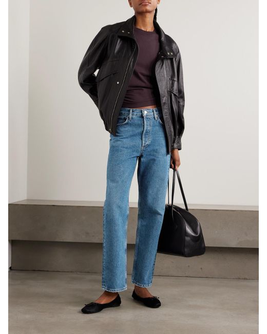 Agolde Blue 90S Mid-Rise Straight-Leg Jeans
