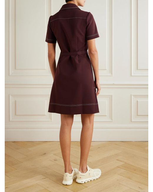 Tory Sport Red Minikleid Aus Jersey Mit Gürtel