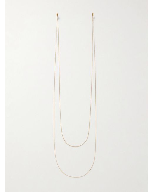 Alaïa White Layered-Tone Earrings