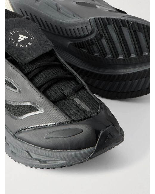 Adidas By Stella McCartney Black Adistar Mesh And Shell Sneakers