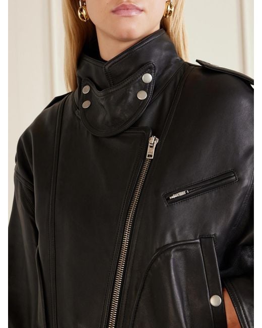 Isabel Marant Black Farza Leather Jacket