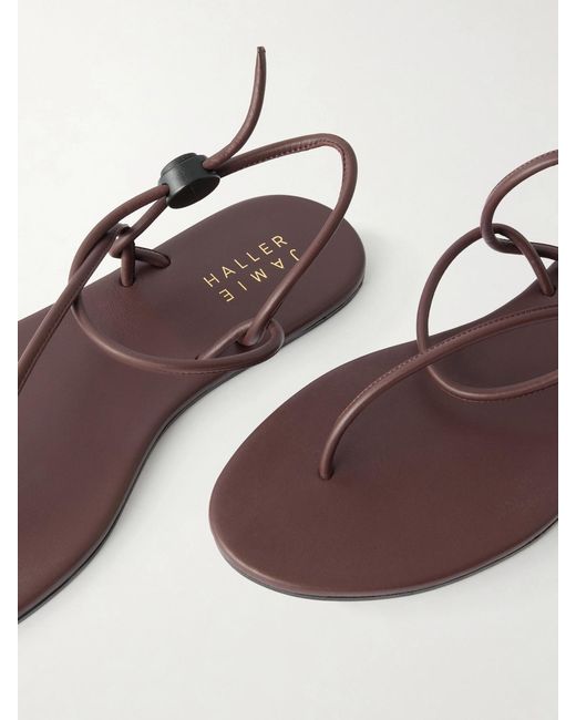 Jamie Haller Natural The String Theory Leather Thong Sandals