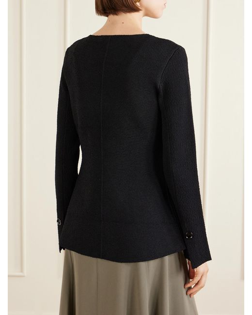 Proenza Schouler Black Sukki Draped Bouclé Jacket