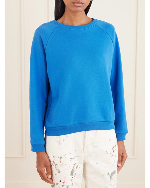 Jamie Haller Blue The Daily Cotton-Terry Sweatshirt
