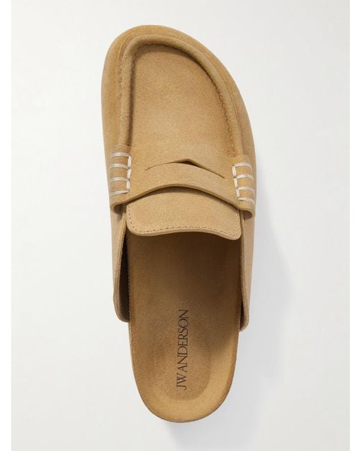 Mules En Daim Stitch J.W. Anderson en coloris White