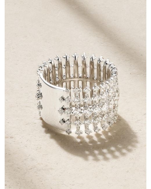 Fernando Jorge Natural Disco Ring Aus 18 Karat Weißgold Mit Diamanten