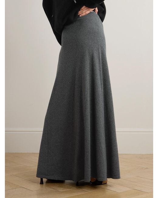 Balenciaga Gray Wool Maxi Skirt