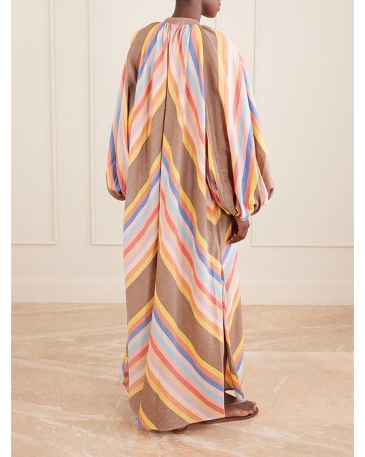 Marrakshi Life White Striped Cotton Maxi Dress