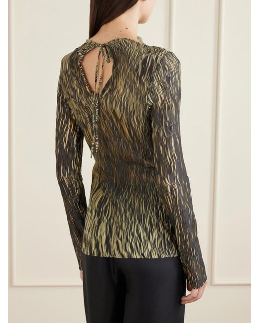 LIBEROWE Green Plissé Blouse