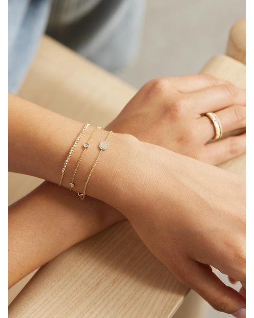 Bracelet En Or 10 Carats (416/1000) Et Diamants Teeny Marquee STONE AND STRAND en coloris Natural