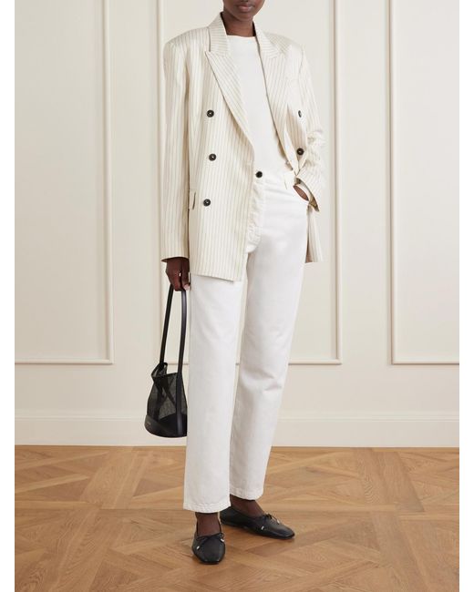 Giuliva Heritage White The Dan Mid-Rise Straight-Leg Jeans
