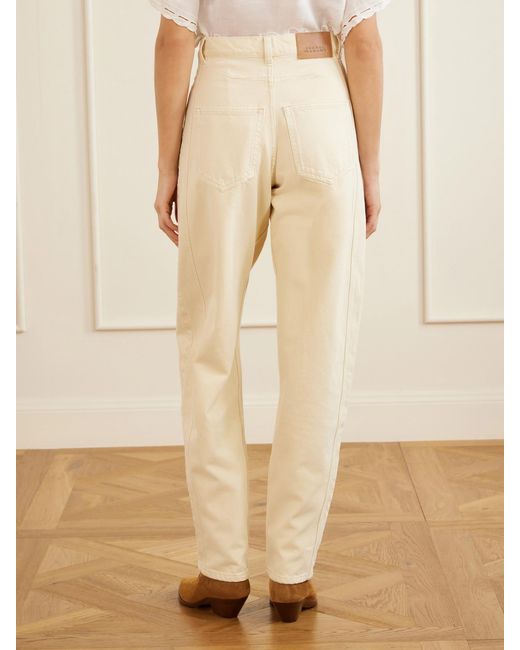 Isabel Marant Natural Lisha Wide-Leg Jeans
