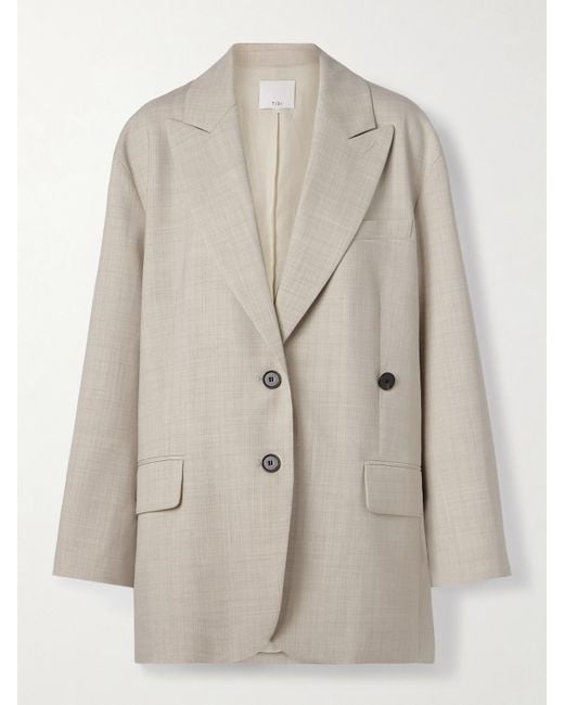 Tibi Natural Liam Woven Blazer