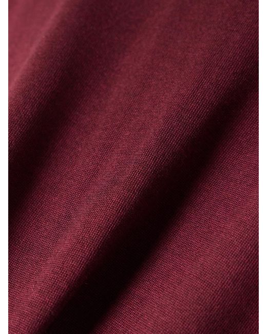 Saint Laurent Red Wool, Cashmere And Silk-Blend Top