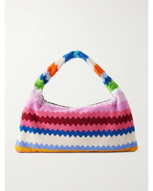 Missoni Multicolor Striped Terry Shoulder Bag