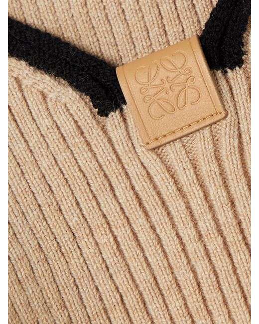 Loewe Natural Ribbed Wool Bralette