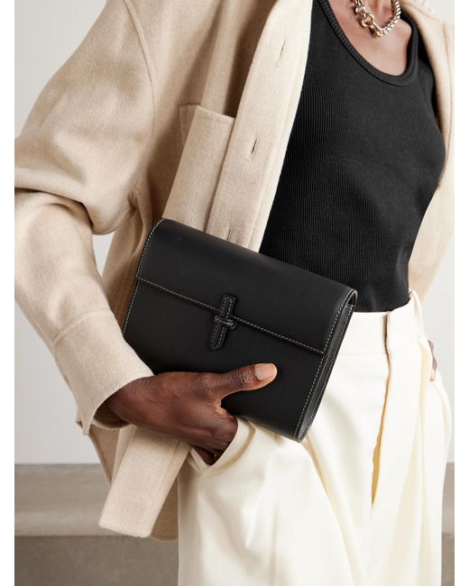 Hunting Season Black Clutch Aus Leder